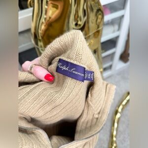 Ralph Lauren Purple Label Men’s 100% Cashmere Tan Knit Sweater XXL Thick Cozy
